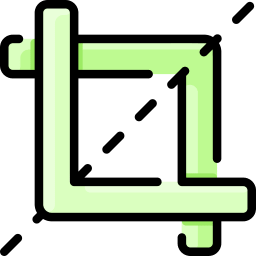 Crop graphic tool trim ui icon