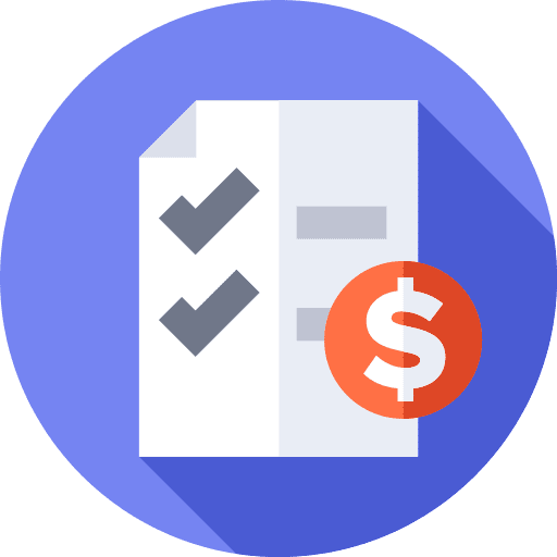 Price list business and finance money statement icon