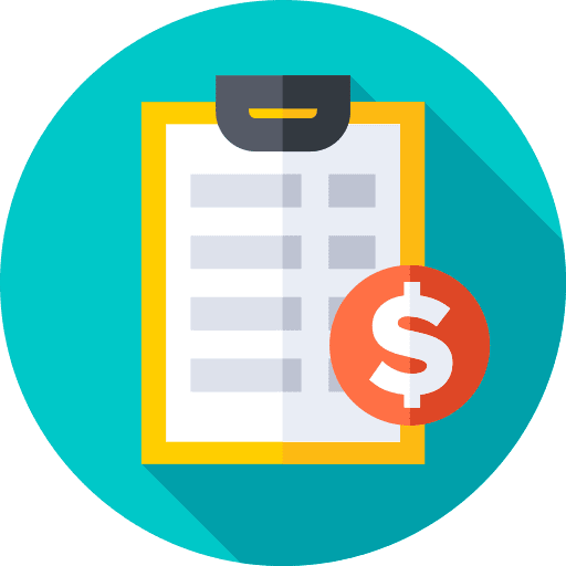 Price list clipboard paper order icon