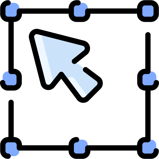 Selecting object edit tools vector icon
