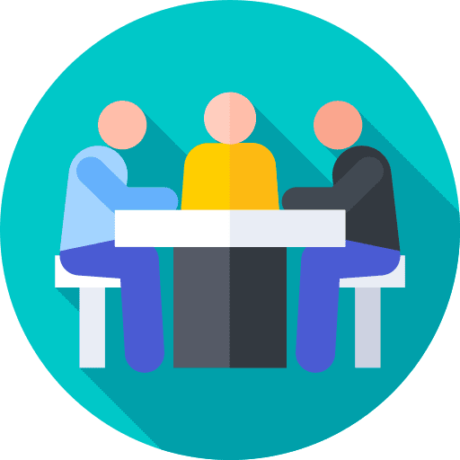 Third party team table people icon