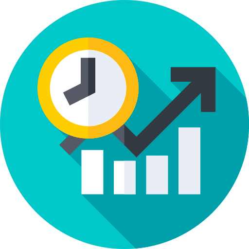 Time to market increase analysis clock icon