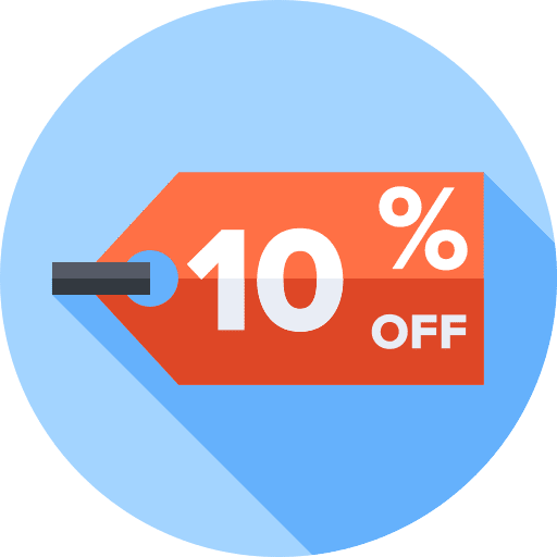 Discount 10 percent sale percent icon