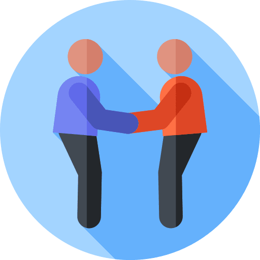 Handshake greeting manners salute icon
