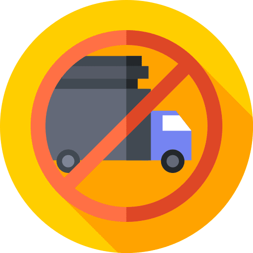 Overload sign transportation shipping and delivery icon