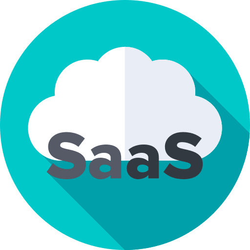 Saas software as service cloud computing electronics icon