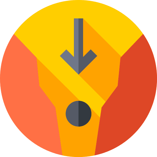 Gap falling gap objetive icon