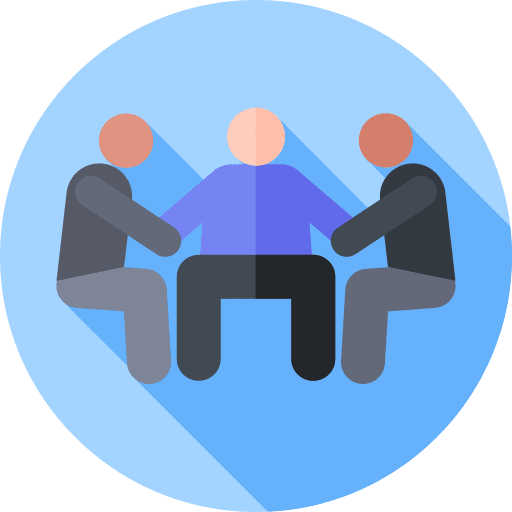 Intermediary mediation talk chat icon