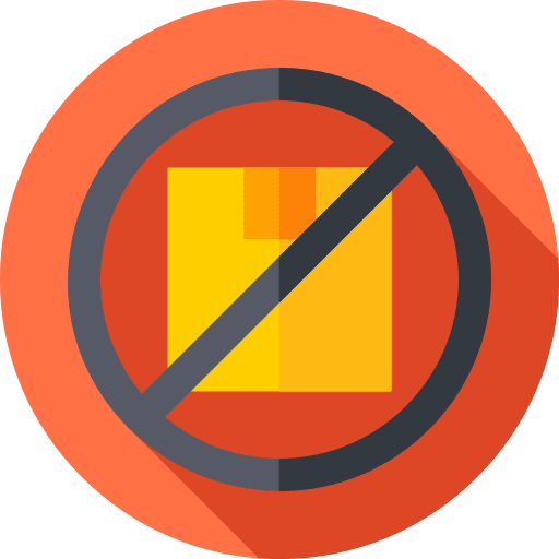 Out of stock delivery signaling out of stock icon