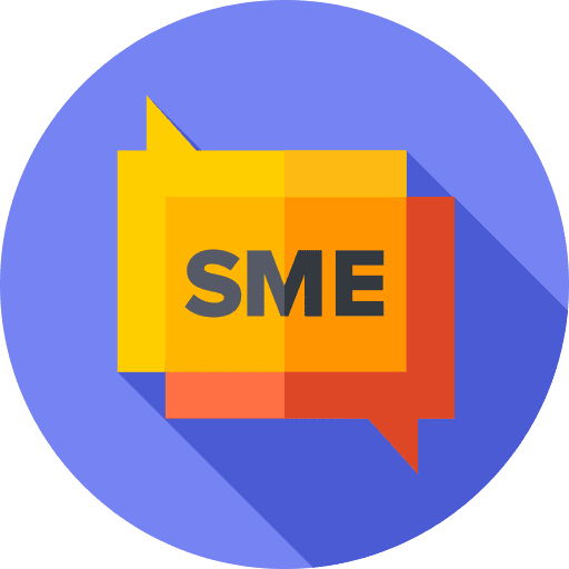 Sme speech bubble chat business icon