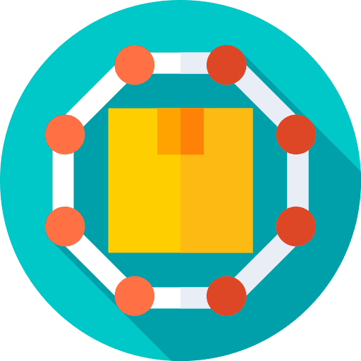 Supply chain supply chain distribution delivery box icon