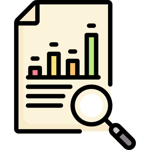 Benchmarking document stats analytics icon