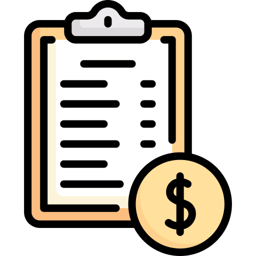 Price list order clipboard checklist icon