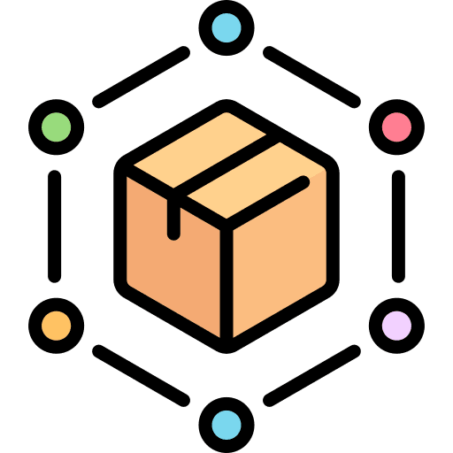 Supply chain marketing supply chain shipping and delivery icon