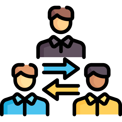 Intermediary third party mediator intermediary icon