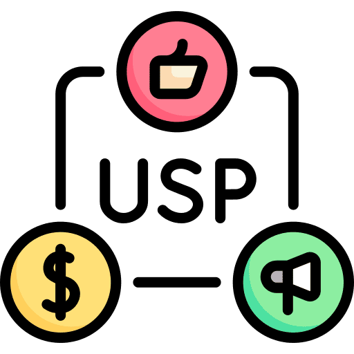 Usp marketing selling strategy icon