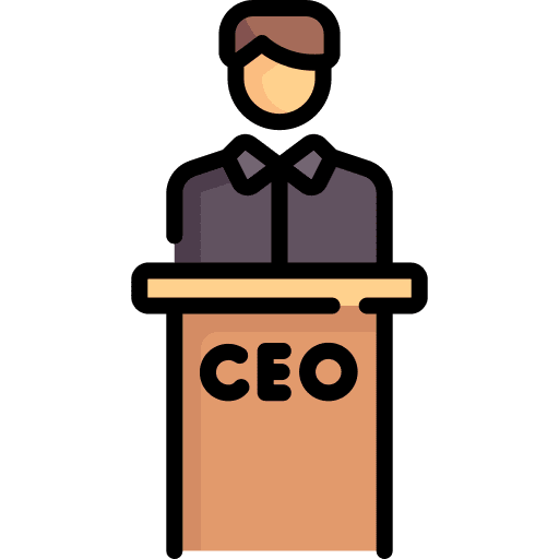 Ceo ceo speech boss icon