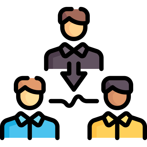 Intermediary collaboration networking mediator icon