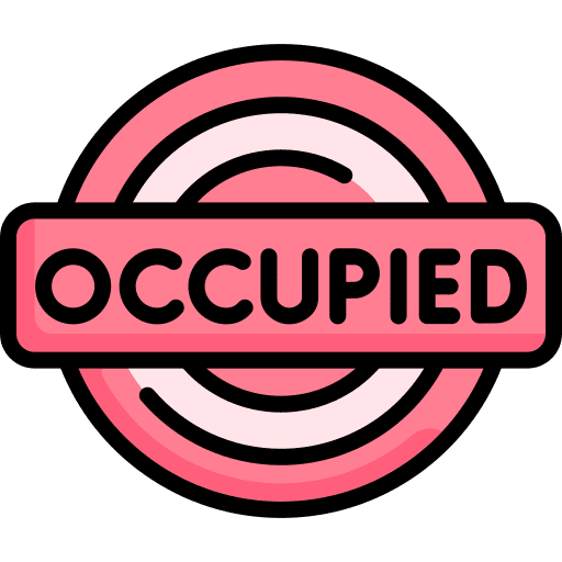 Occupied signaling sign symbol icon