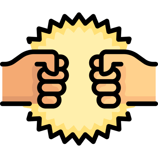 Struggle conflict fist angry icon