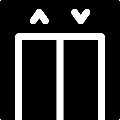 Elevator transportation transport lobby icon