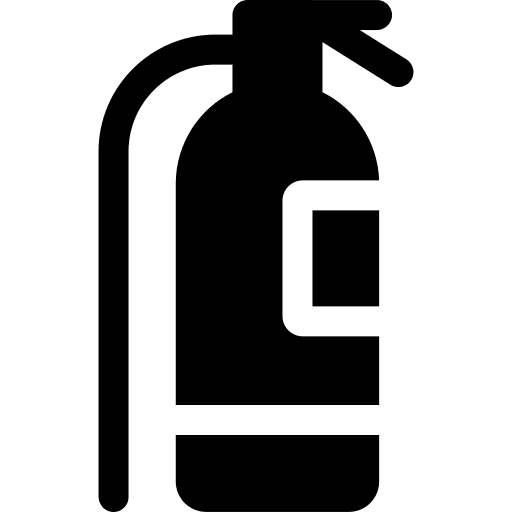 Fire extinguisher safety emergency equipment icon