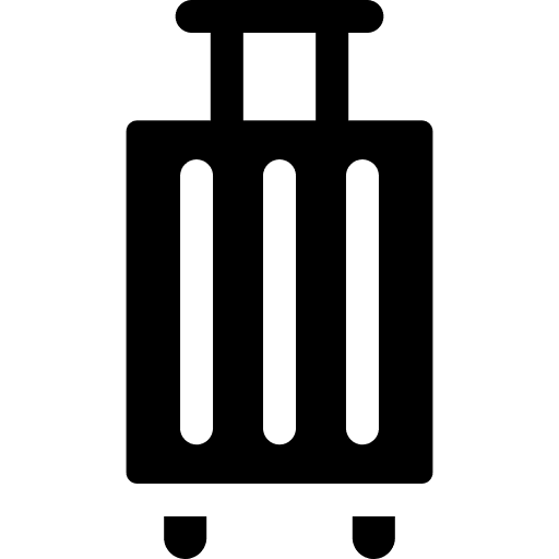 Luggage transport suitcase trolley icon