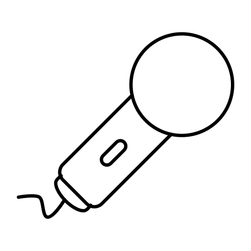 Karaoke music and multimedia musical mic icon