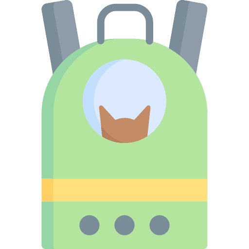 Cat carrier backpack bag transporter icon