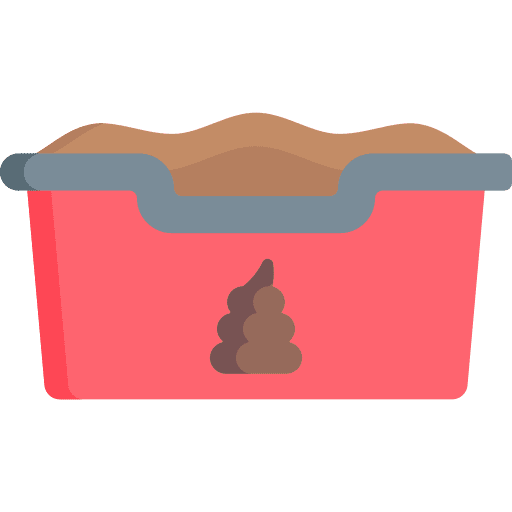 Litter box sand clean animals icon Litter box sand clean animals icon
