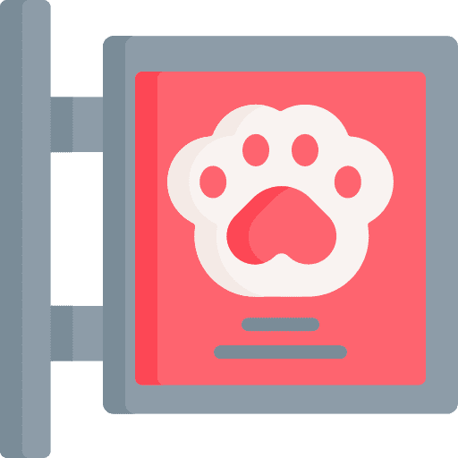 Pet shop pawprint animal pet shop icon