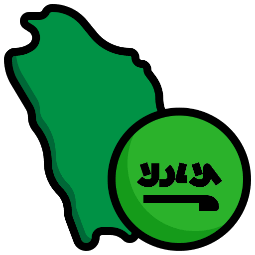 Saudi arabia map nation symbol icon