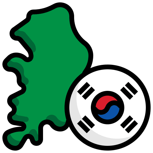 South korea flag map flags icon