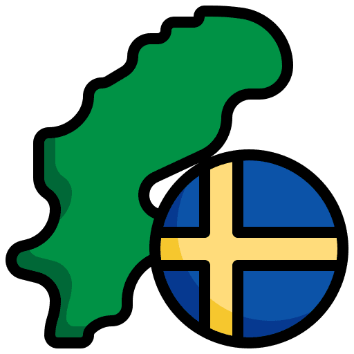 Sweden symbol flags map icon