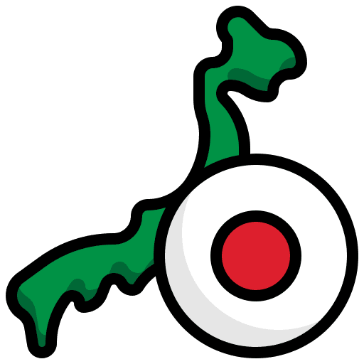 Japan flags map symbol icon Japan flags map symbol icon