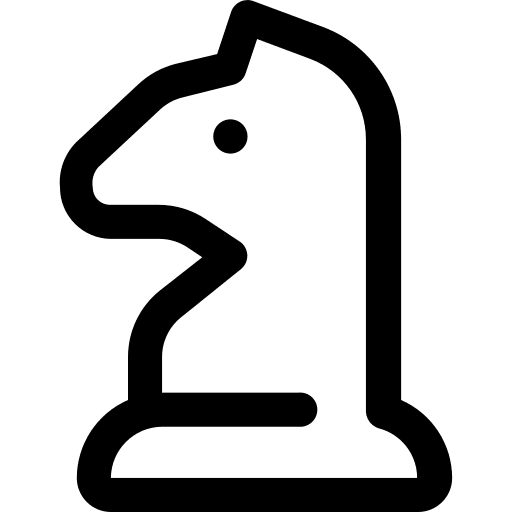 Strategy chess piece horse knight icon