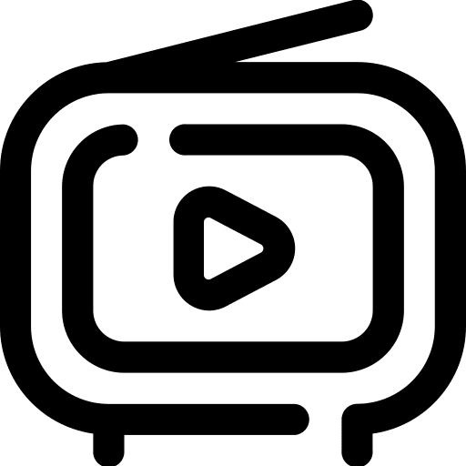 Television transmission television advertising icon Television transmission television advertising icon
