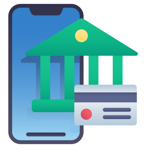 Mobile banking mobile phone mobile banking business and finance icon