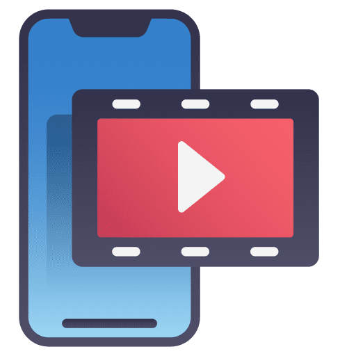 Mobile video record film electronics icon