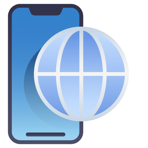 Mobile web world network electronics icon Mobile web world network electronics icon