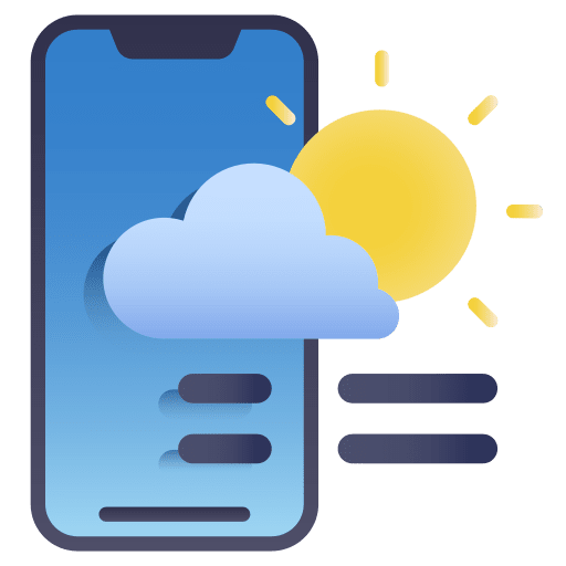 Weather app mobile phone smartphone weather icon