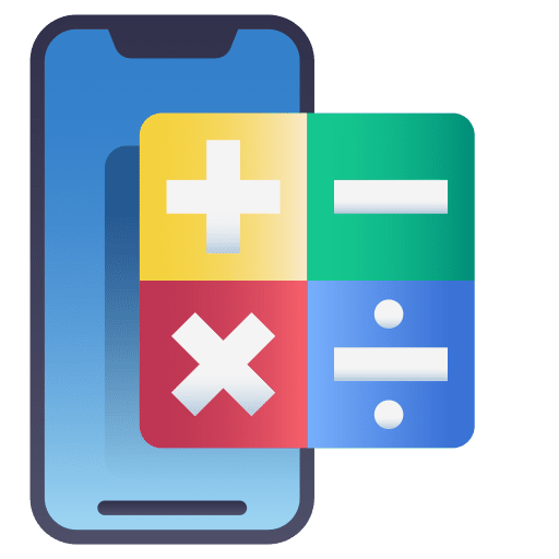 Calculator math smartphone mobile phone icon Calculator math smartphone mobile phone icon
