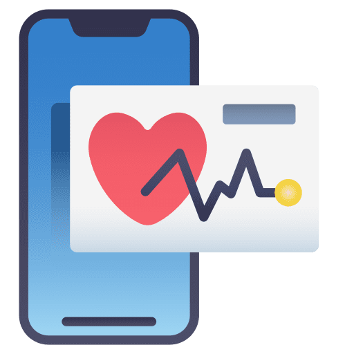 Heart rate heart heart rate smartphone icon Heart rate heart heart rate smartphone icon