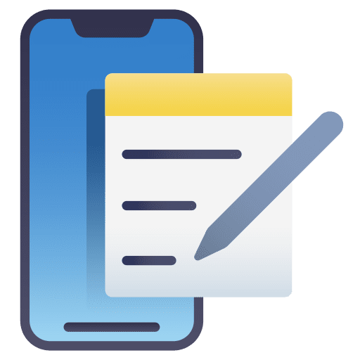 Note ui mobile app smartphone icon Note ui mobile app smartphone icon