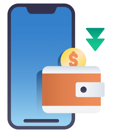 Receive money online payment commerce and shopping smartphone icon Receive money online payment commerce and shopping smartphone icon