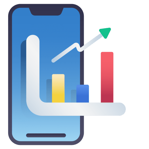 Stock chart application chart market icon Stock chart application chart market icon