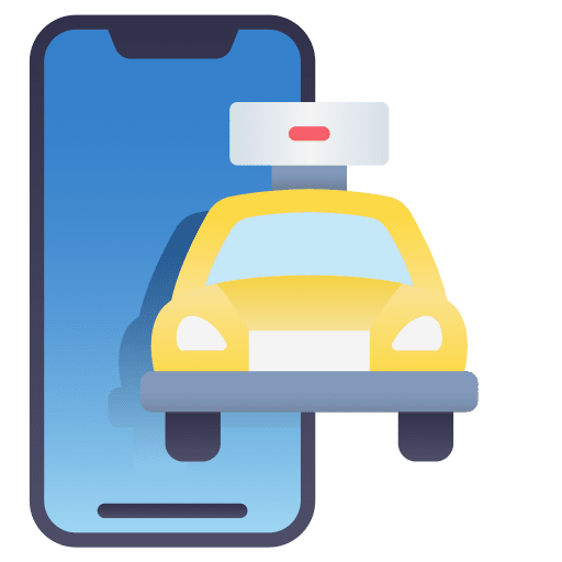 Taxi electronics taxi mobile application icon Taxi electronics taxi mobile application icon