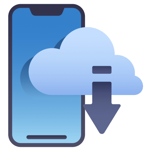 Mobile cloud server mobile phone cloud icon Mobile cloud server mobile phone cloud icon
