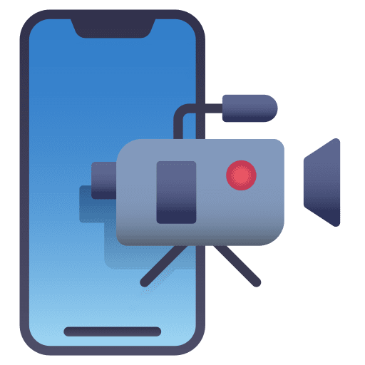 Video camera mobile application record electronics icon Video camera mobile application record electronics icon