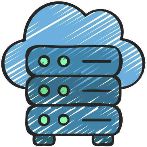 Cloud server networking database jotta cloud icon